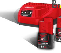 شارژر و باطری میلواکی آمریکا Milwaukee M12 NRG NRG-302